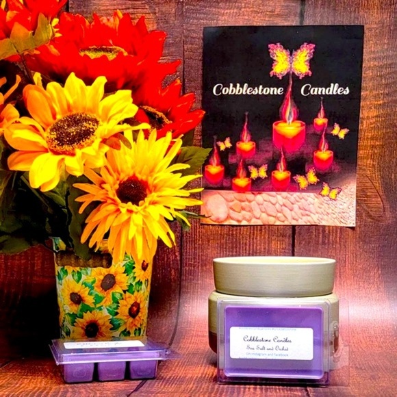 Cobblestone Candles Accents Sea Salt And Orchid Soy Wax Melt Home